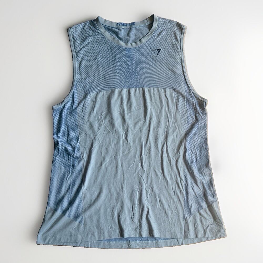Gymshark Apex Seamless Blue Tank Top XL Size See Measurements